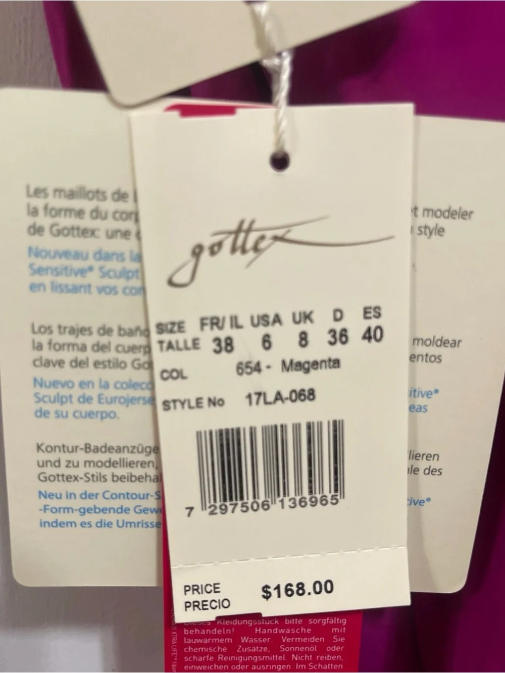 Gottex Ruffle One Piece Swimsuit Bright Pink Sz 6